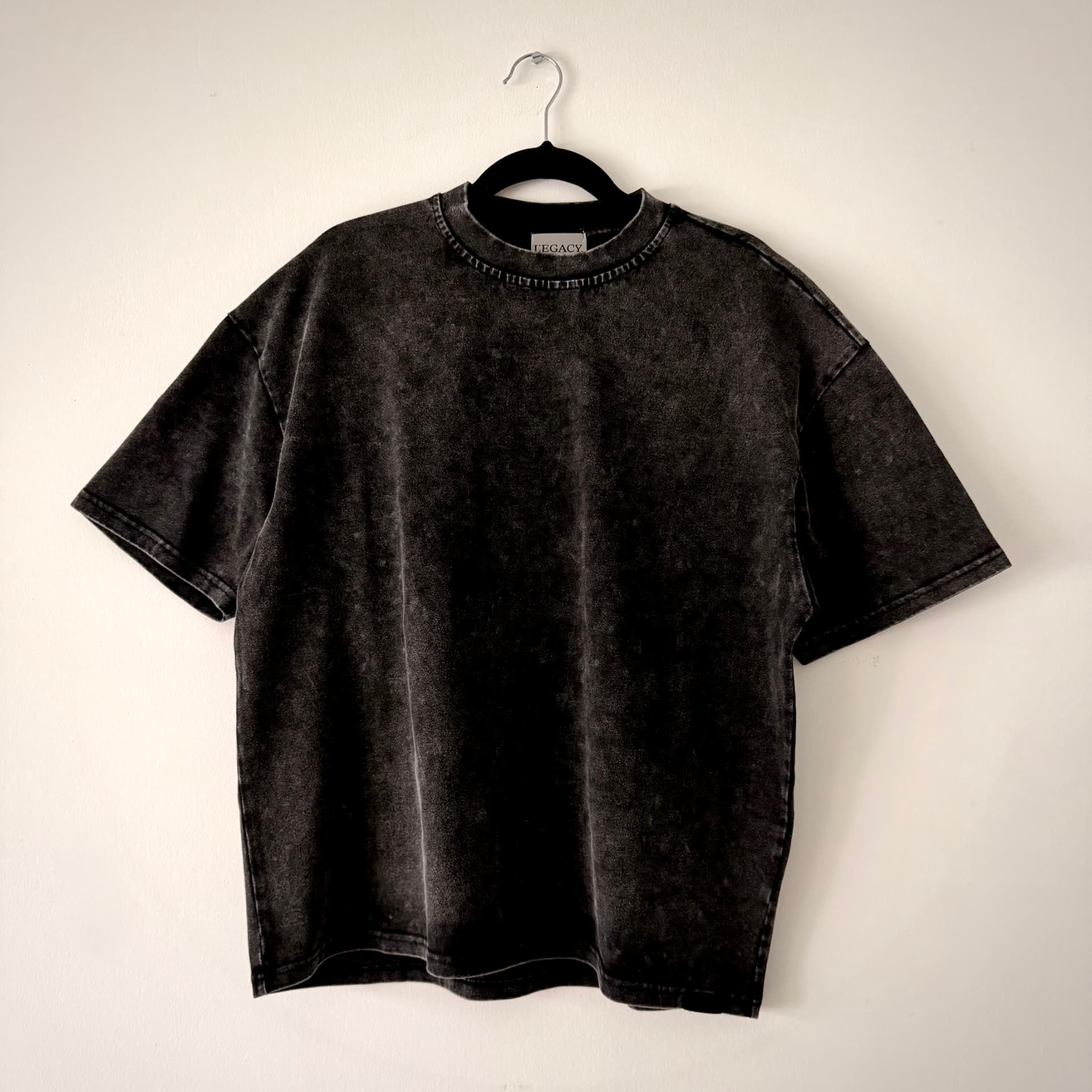 L.EGACY. blank tee in washed black