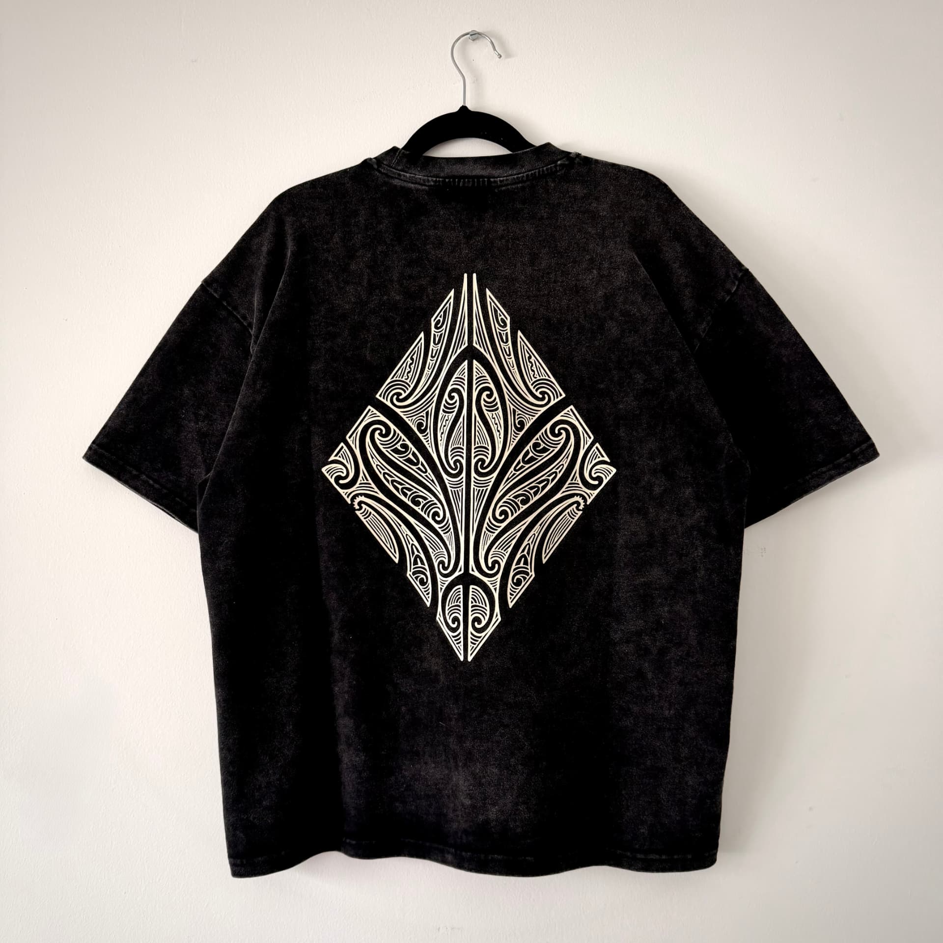 Artist Series tee with large geometric tattoo-style back print